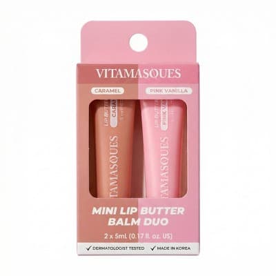 Vitamasques Lip Butter Balm Plump & Repair Mini Duo - Caramel + Pink Vanilla - 0.33 fl oz - image 1