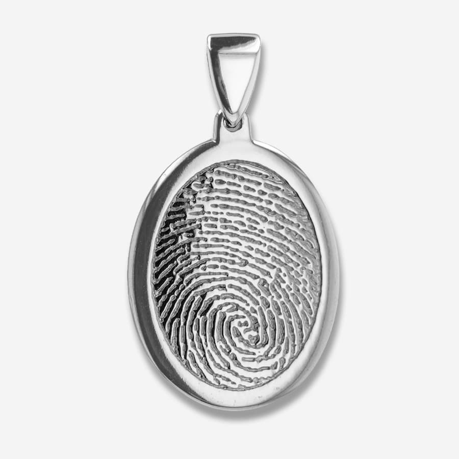 Rimmed Fingerprint Classic Pendant - image 1