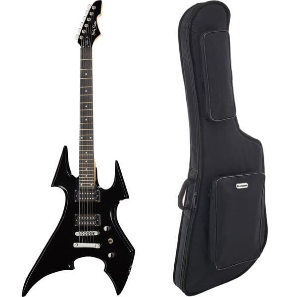 Harley Benton BS-20BK Rock Series Electric Guitar with Bag - image 1