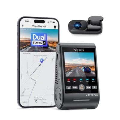 VIOFO A229 Plus 2-Channel Dash Cam Black - image 1