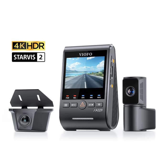 VIOFO A329TW 3 Channel Dash Cam 4K Front + 2K Telephoto + Waterproof Rear Sony STARVIS - image 1