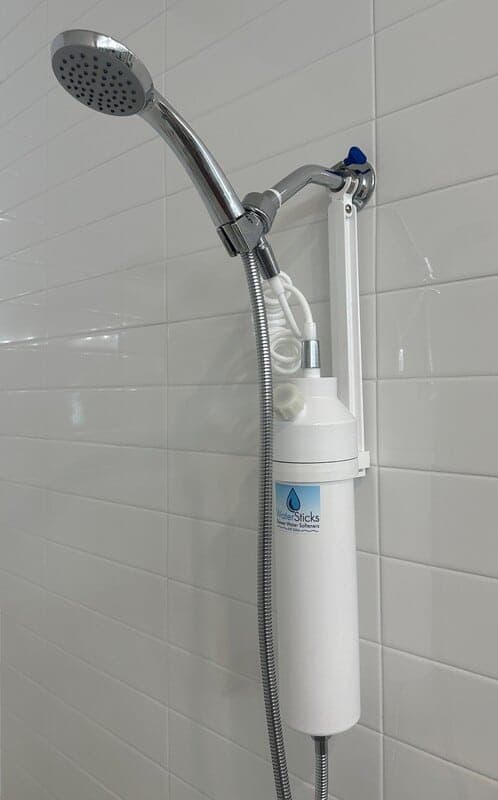 ShowerStick Portable Shower Water Softener with KDF Filter - image 1