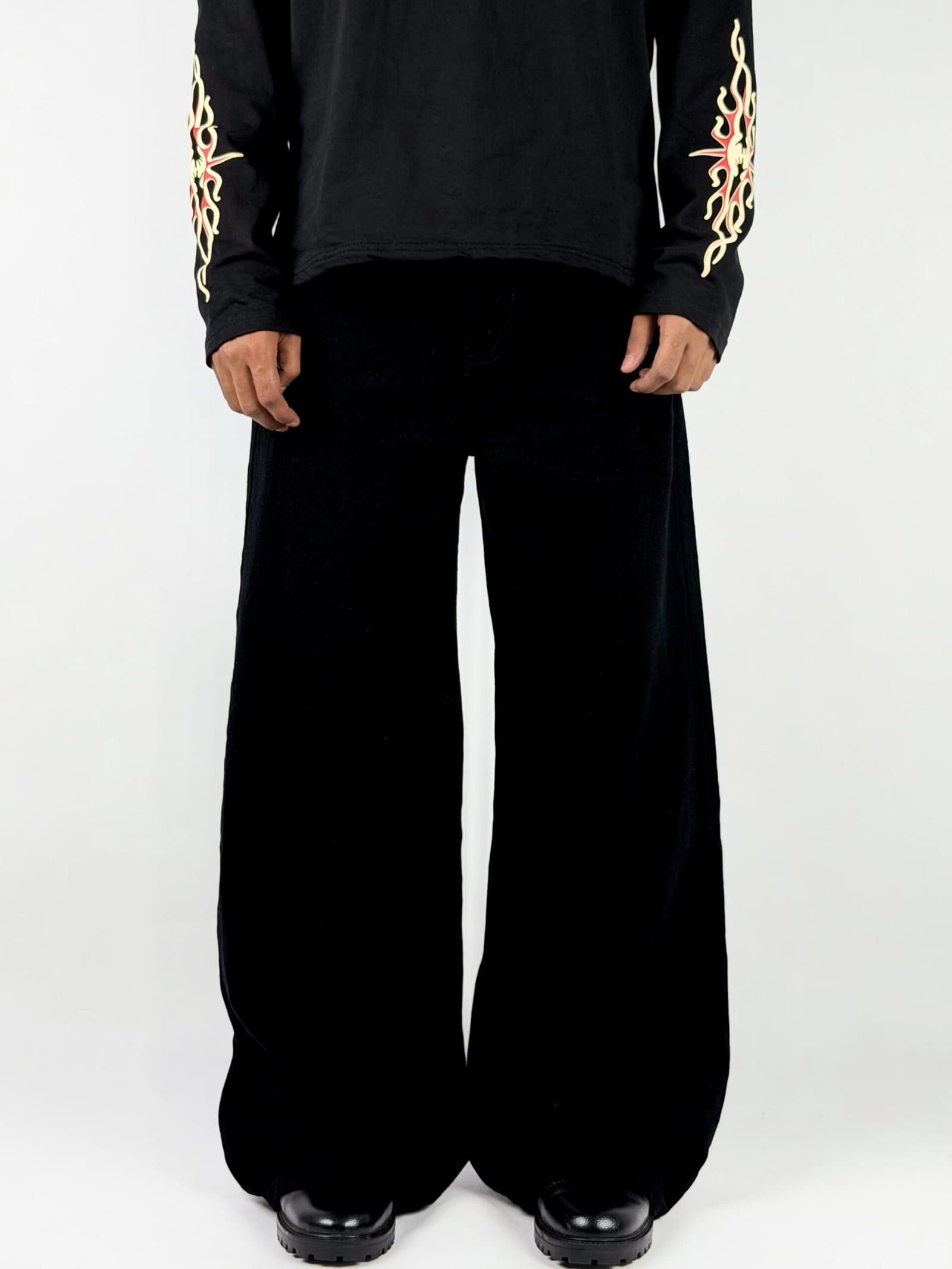 Jet Black Wideleg Denim - image 1
