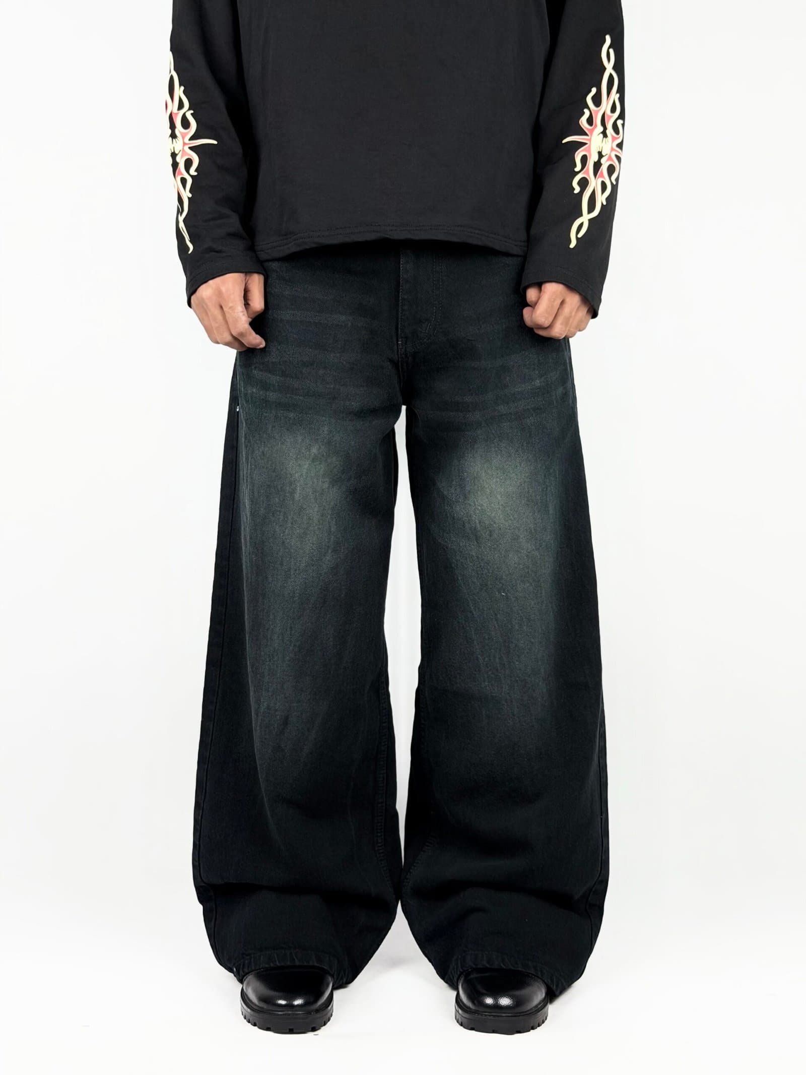Noir Wide Fit Denim - image 1