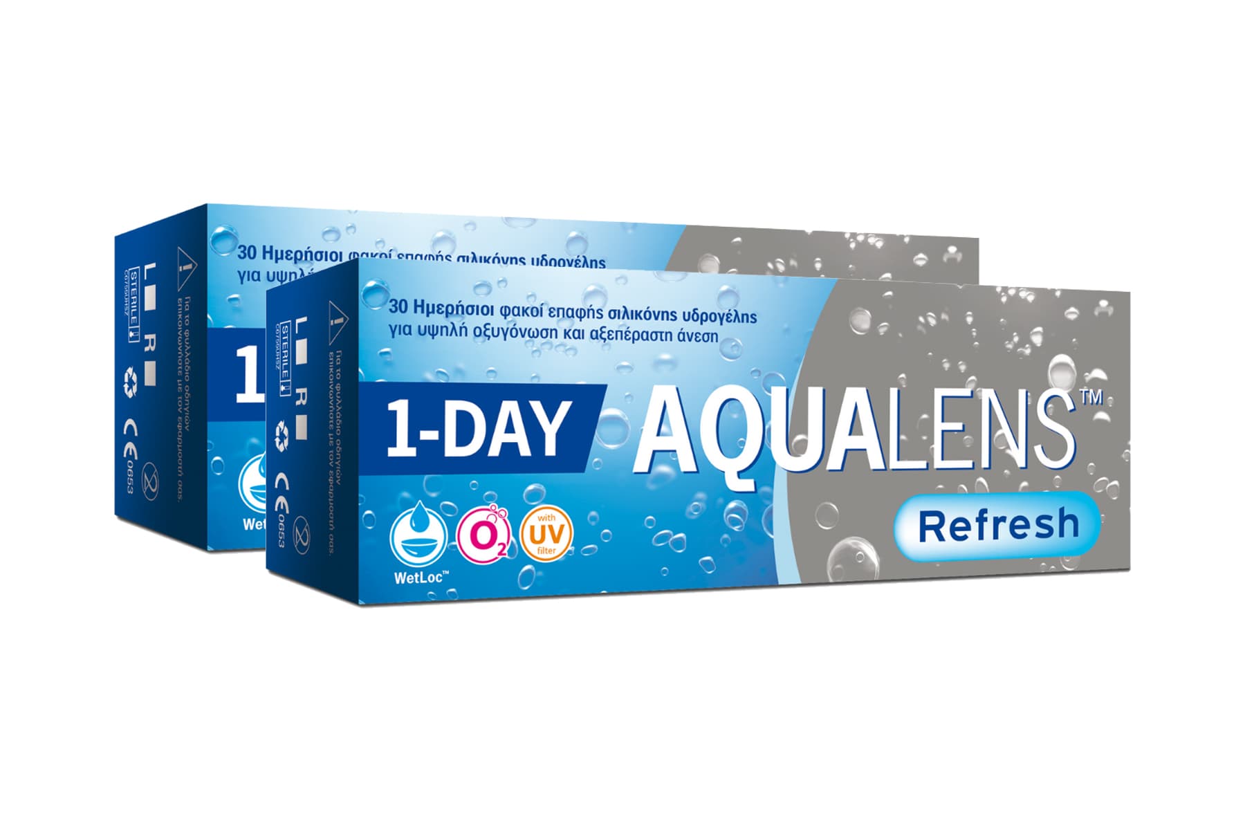 Combo Ημερήσιοι Φακοί Επαφής Μυωπίας Aqualens Refresh One Day 60+20 τεμάχια - image 1