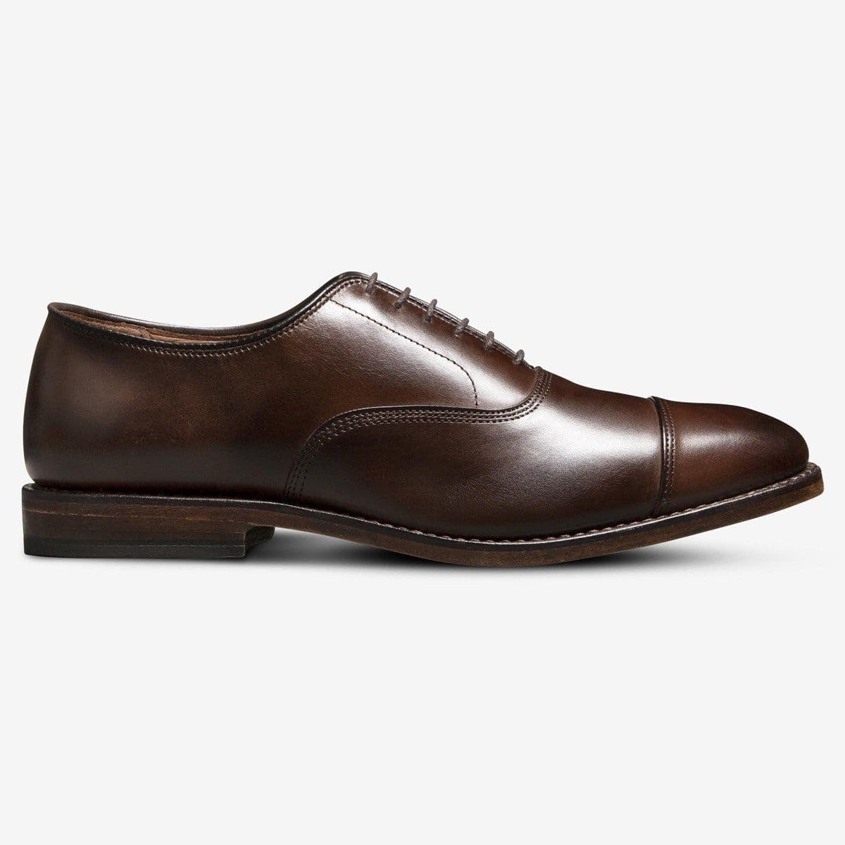 Men's Park Avenue Cap Toe Oxford Dress Shoe Mahogany Leather - image 1