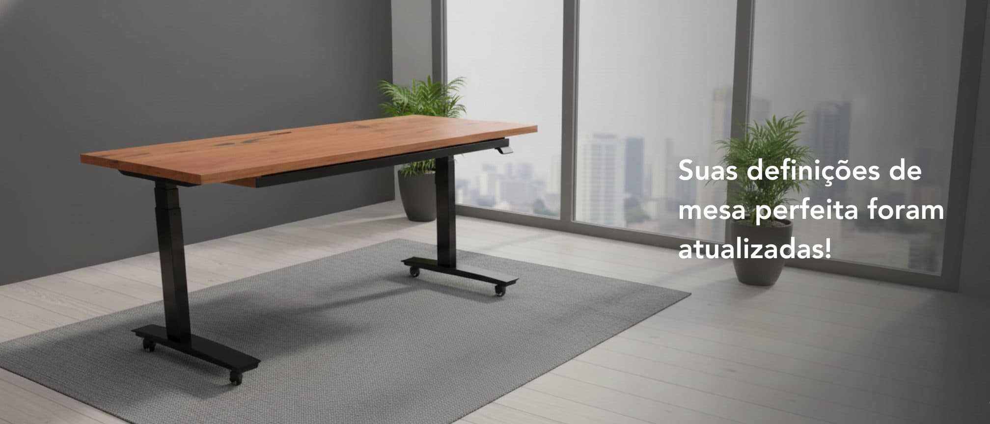 Anma DeskStudio Mesa com regulagem de altura Mogno - image 1