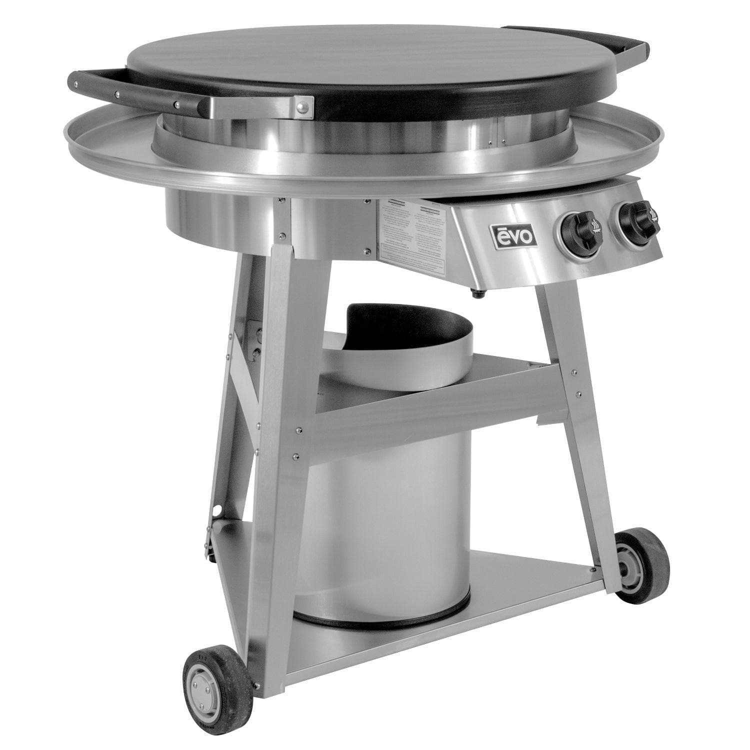 EVO Professional Wheeled Cart Flattop Propane Grill w/ Non-Stick Ceramic Clad Coating - image 1