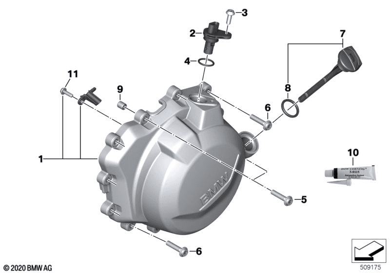BMW OEM Alternator Cover Set Part #11148406702 - image 1