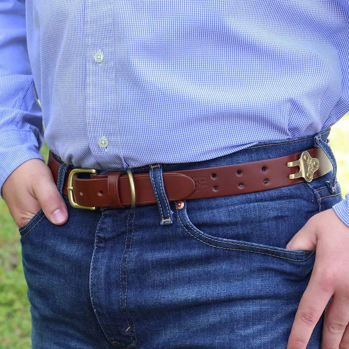 No. 1 Leather Belt – Brown Italian Bridle Leather - image 1