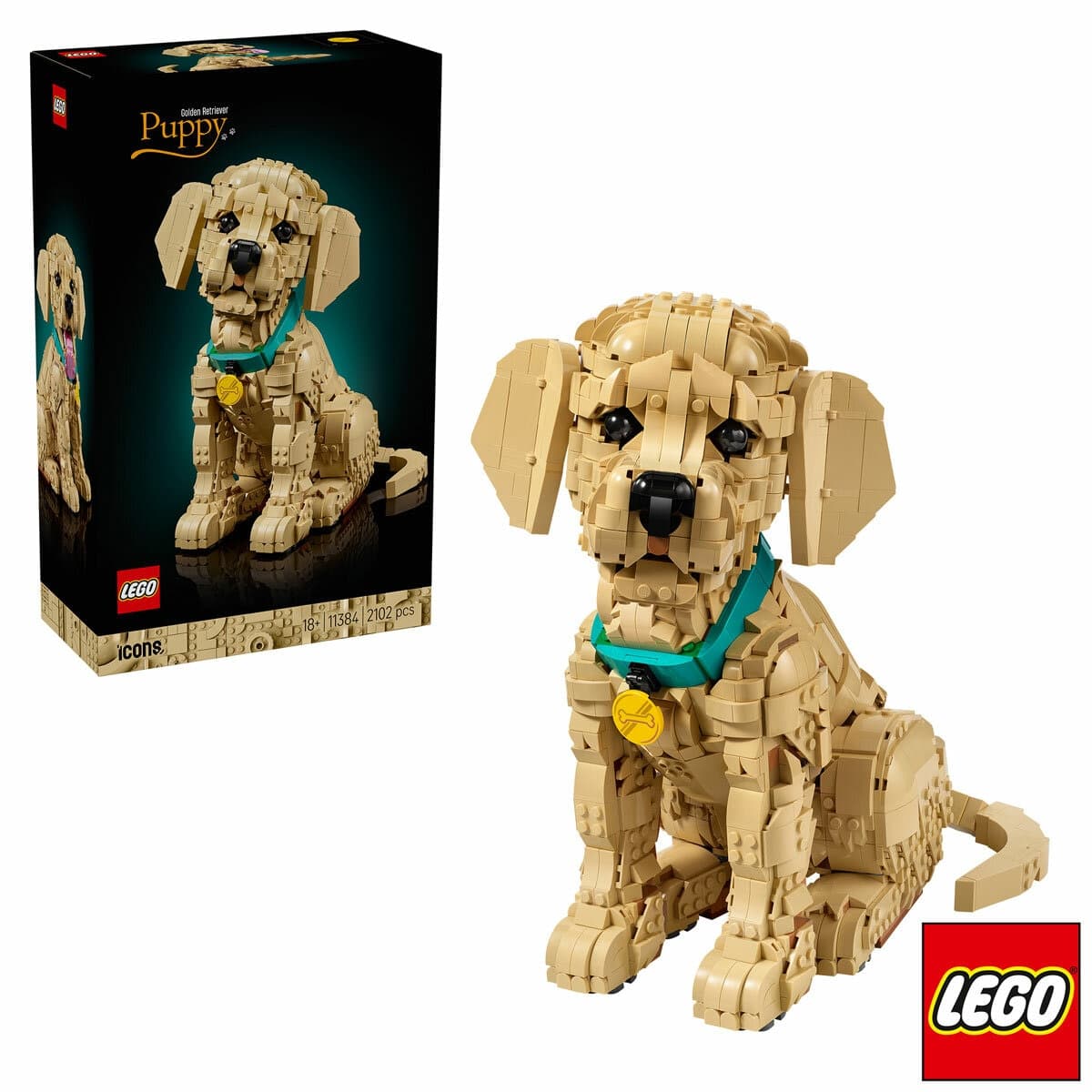 LEGO Icons Golden Retriever Puppy - Model 11384 (18+ Years) - image 1