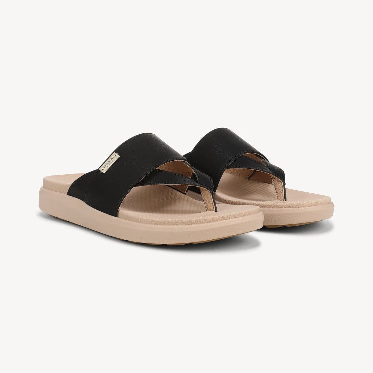 Dr. Scholl's Women's All Day Sandal Black Faux Leather - image 1