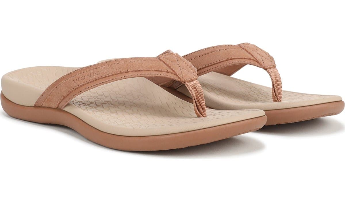 Vionic Women's Tide 2.0 Toe Post Sandal Mocha Mousse Leather - image 1