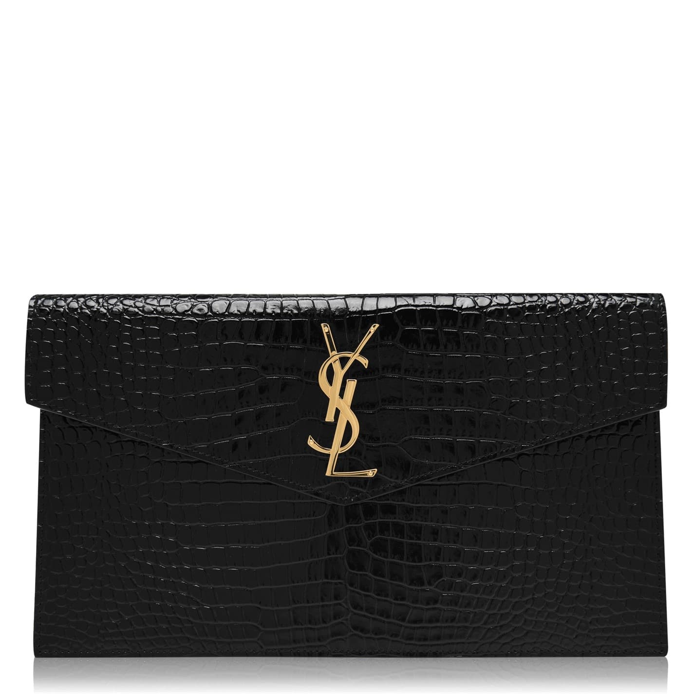 SAINT LAURENT Uptown Crocodile Clutch Bag - image 1