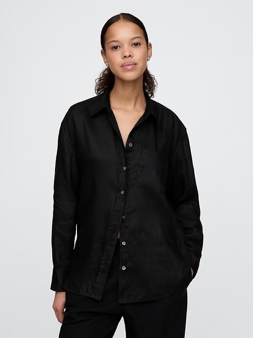 100% Linen Oversized Shirt - image 1