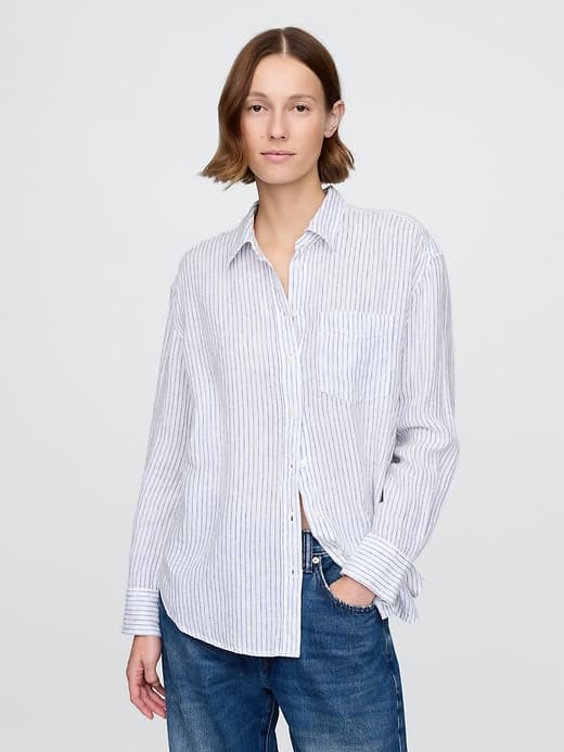 100% Linen Oversized Shirt - image 1