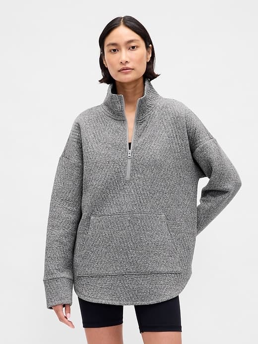 GapFit Quilted Jacquard Half-Zip Pullover - image 1