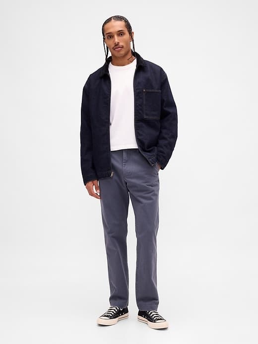 Heavyweight Twill Relaxed Straight Khakis - image 1