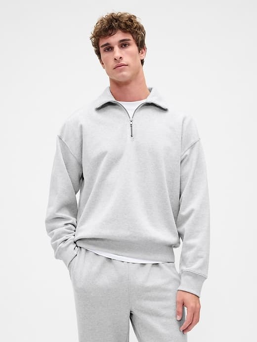 Adult Heavyweight Oversized Quarter-Zip Pullover - image 1