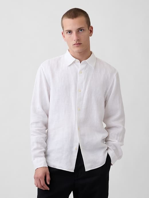 100% Linen Relaxed Shirt - image 1