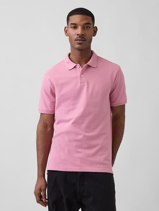 Pique Polo Shirt Elle Pink - image 1