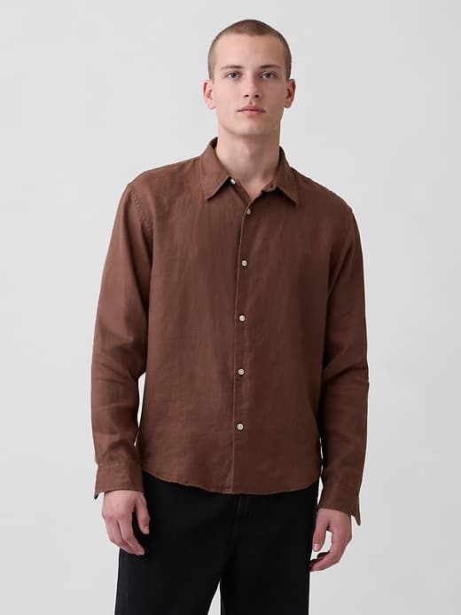 100% Linen Relaxed Shirt - image 1