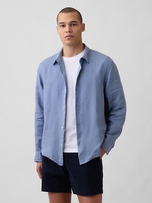 100% Linen Relaxed Shirt - image 1