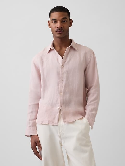 100% Linen Relaxed Shirt - image 1
