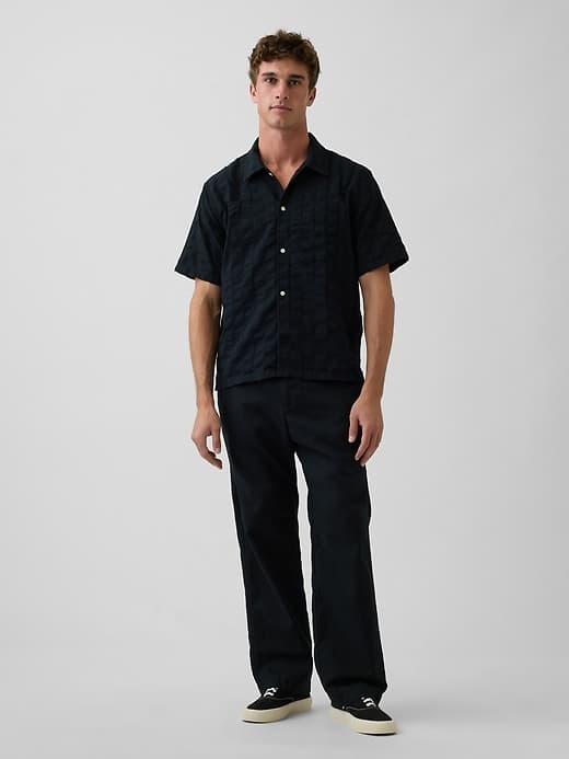 Linen-Cotton Relaxed Taper Easy Pants - image 1