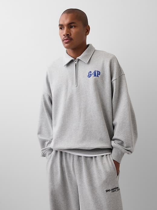 Gap × Awake NY Heavyweight Oversized Quarter-Zip Pullover - image 1