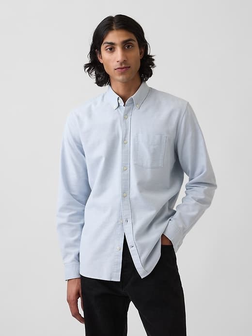Oxford Button-Down Shirt Light Blue, Size M - image 1