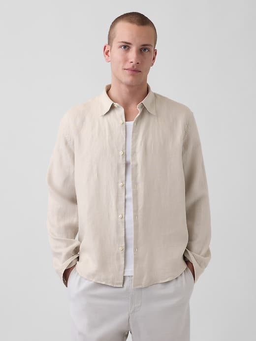 100% Linen Relaxed Shirt - image 1