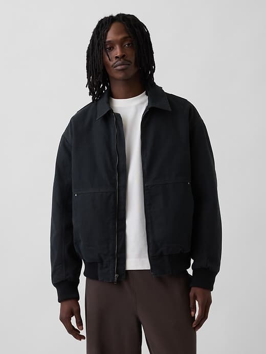 Canvas Bomber Jacket - image 1