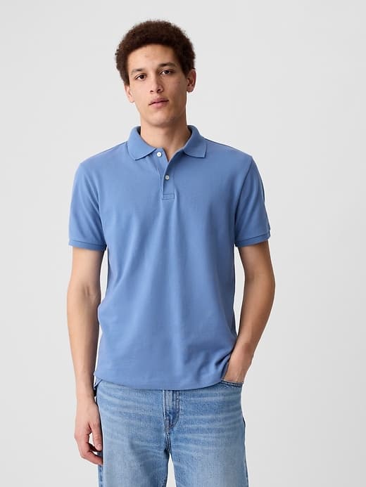 Stretch Pique Polo Shirt - image 1
