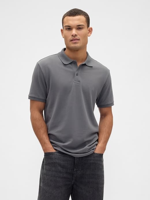 Stretch Pique Polo Shirt - image 1