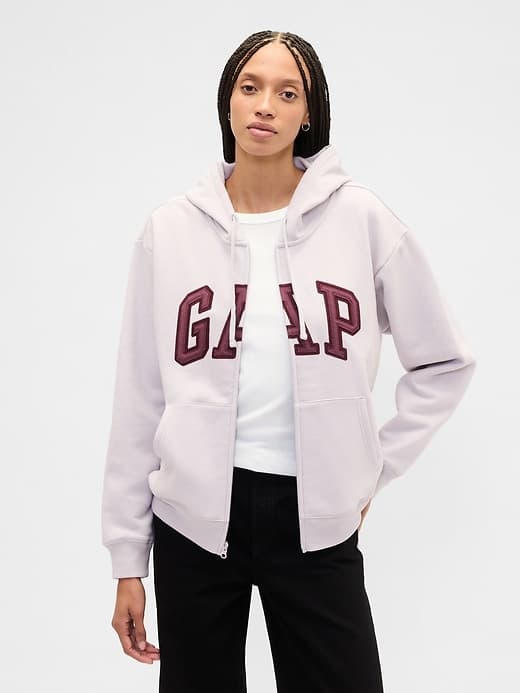 Relaxed Gap Logo Zip Hoodie - image 1