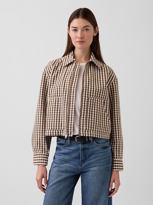 Relaxed Cropped Canvas Barn Jacket - image 1