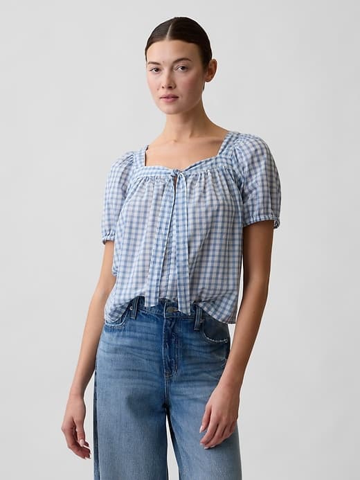 Relaxed Tie-Front Top - image 1