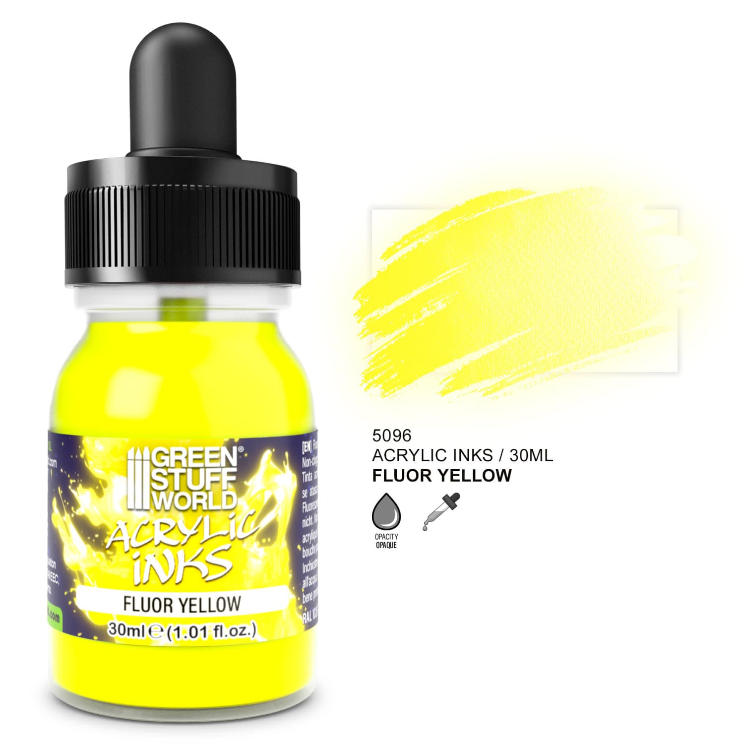 Encre acrylique fluorescente - Jaune - image 1