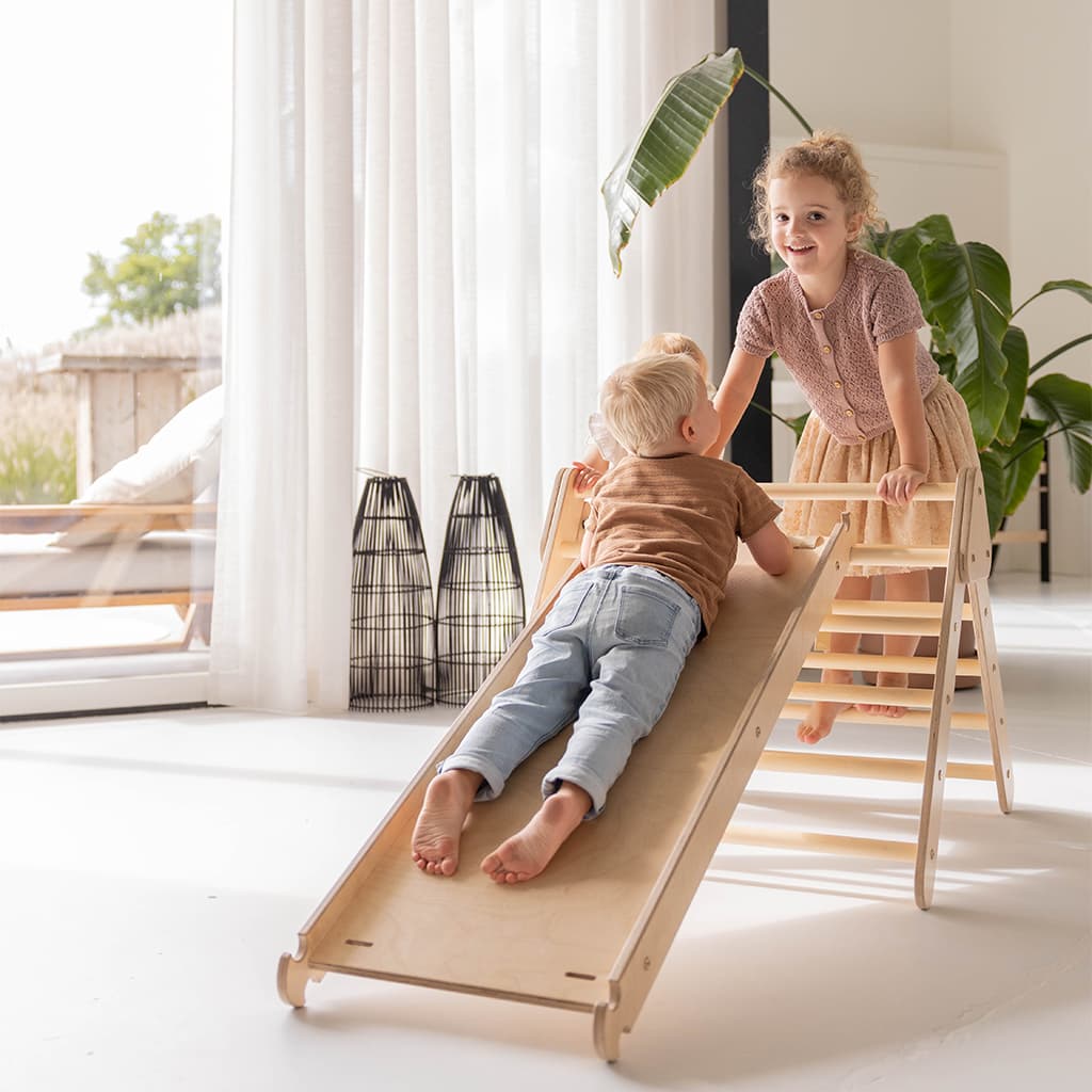 Klimrek klimdriehoek Jindl® inklapbaar PREMIUM met glijbaan – klimhelling - image 1