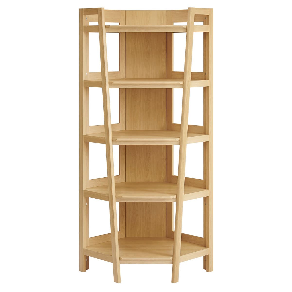 MODWAY EEI-7469 BIXBY 35 1/8 INCH 71 INCH CORNER BOOKSHELF - image 1