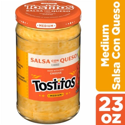 Tostitos Medium Con Queso Salsa Dip, 23 oz - image 1