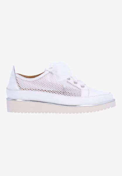 ZAFIRA Women's White Leather/Mesh Low Top Sneakers - image 1