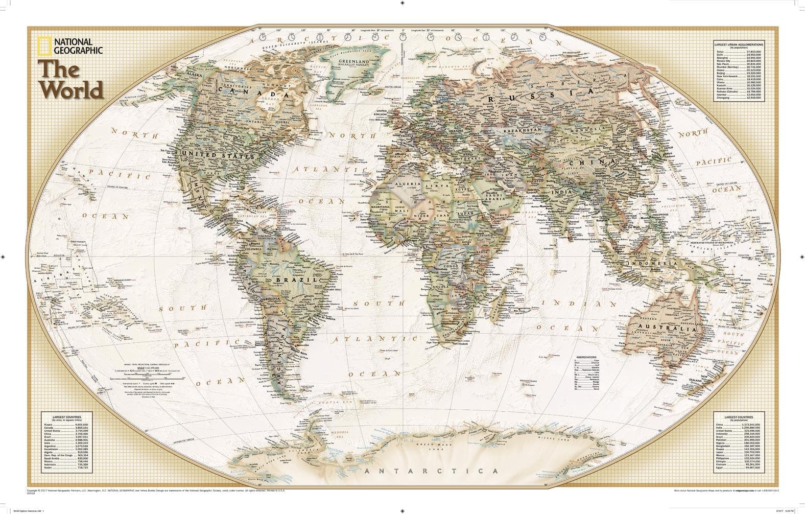 World Explorer Executive Wall Map by National Geographic - image 1