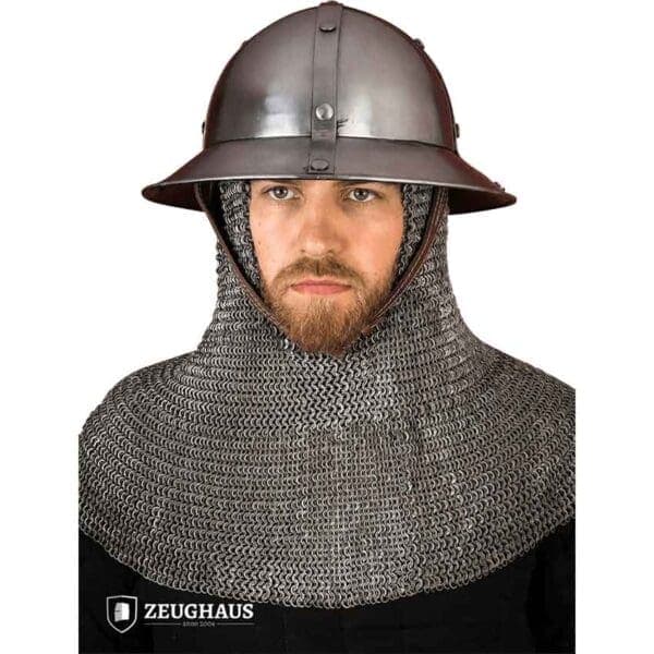 Medieval Kettle Hat Helmet – Polished - image 1