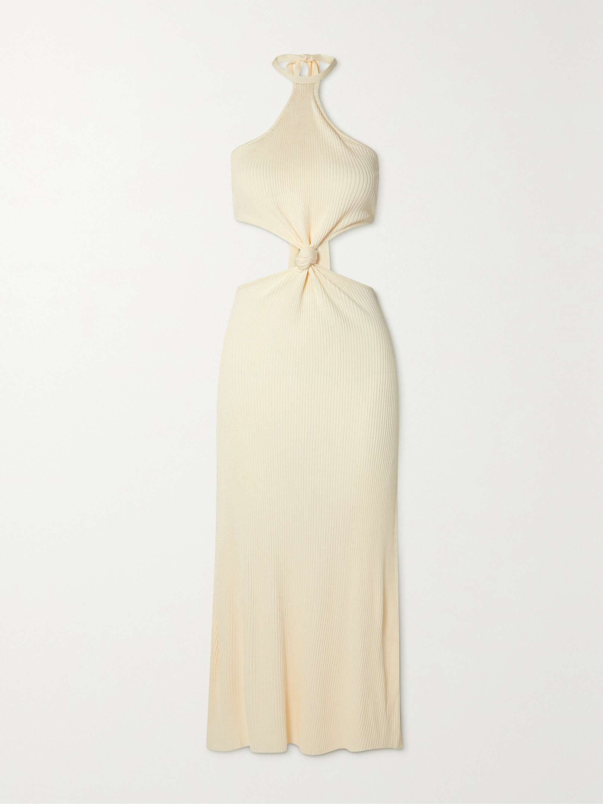 CULT GAIA Cameron cutout ribbed-knit halterneck midi dress - image 1