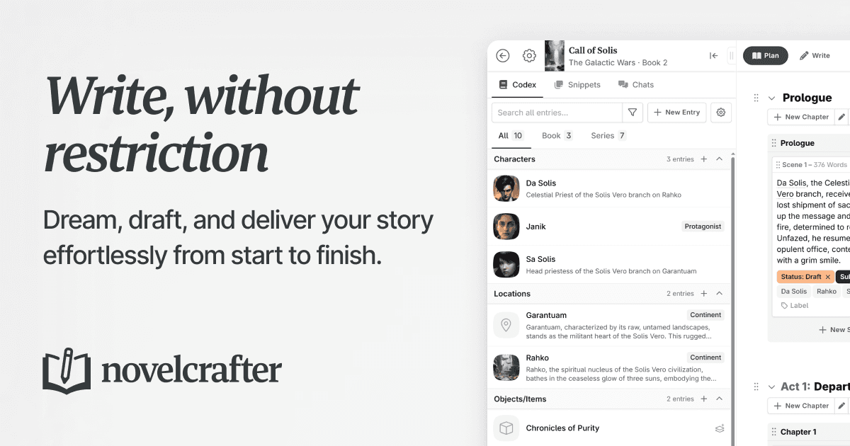 Your Novel Writing Software - Novelcrafter - image 1