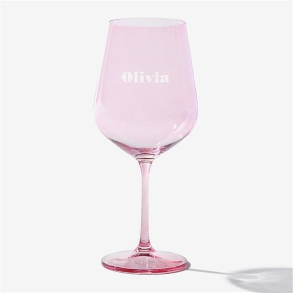 Tinted Sips Engraved Stemmed Wine Glasses - image 1