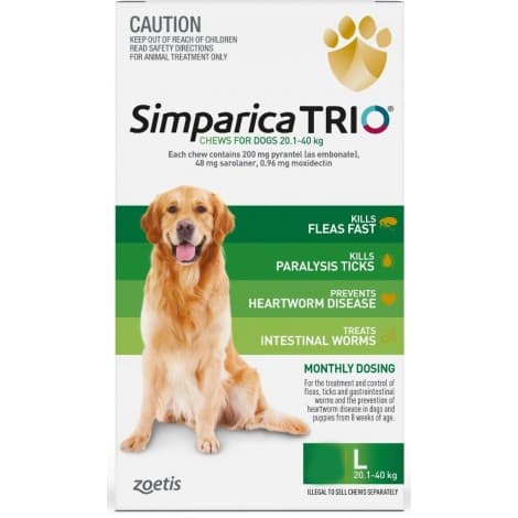 Simparica Trio Green for Dogs 20.1-40kg - image 1