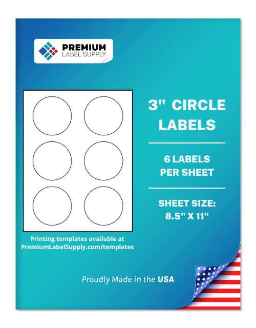 3" Round Labels 3 Inch Circle Labels Sheets - image 1